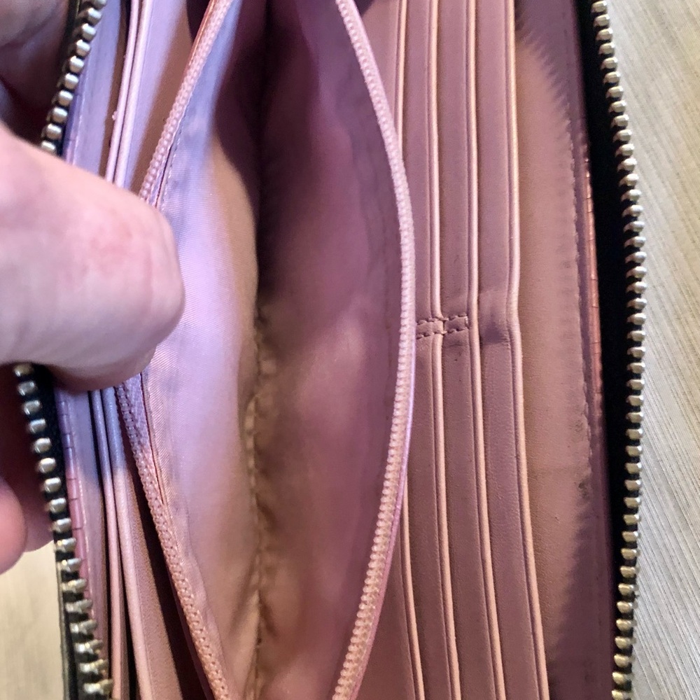 Coach Signature Long Zip Around Wallet - Picture 4 of 5